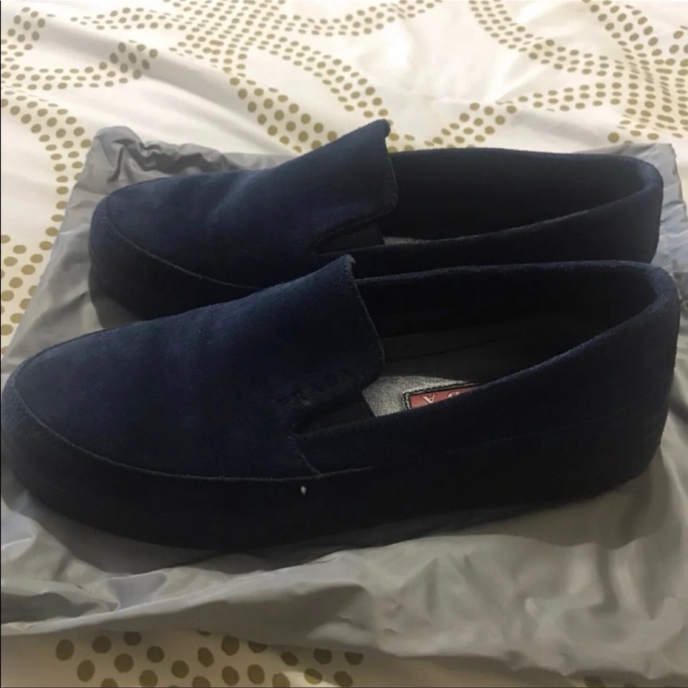 G - Prada Blue Women’s Suede Loafers